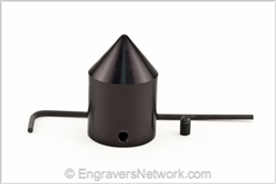 Male Centering Cone, 1.0" Black Anodized Aluminum for Rotary Fixture